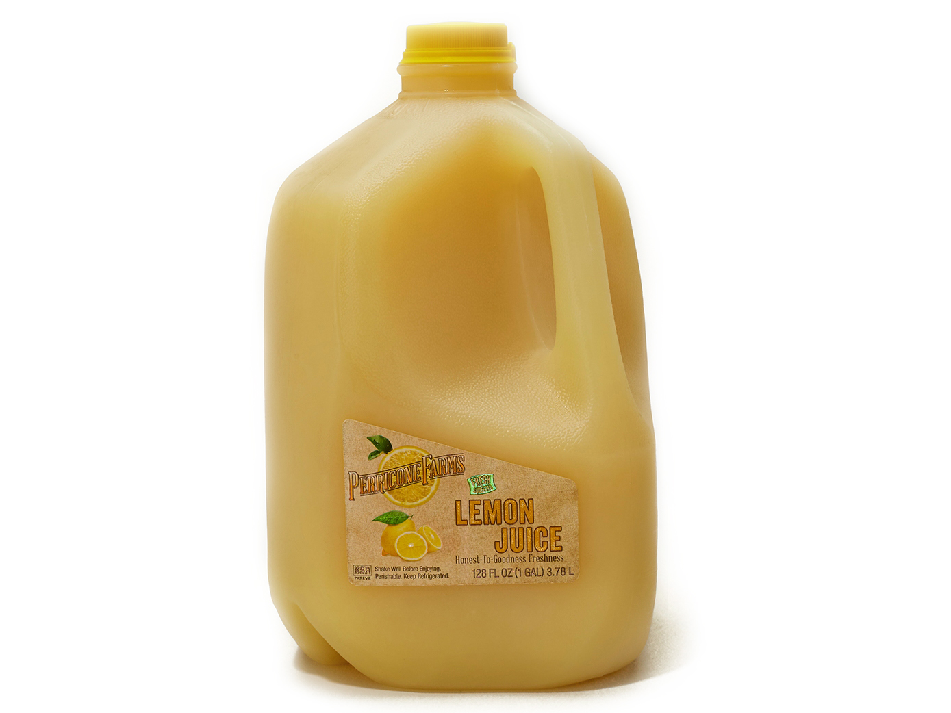Gallon jug of fresh lemon juice